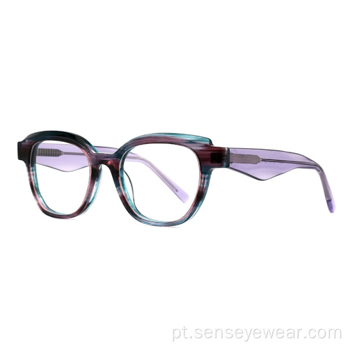 Mulheres Design Vintage Bvel Acetate Frame Glasses ópticas